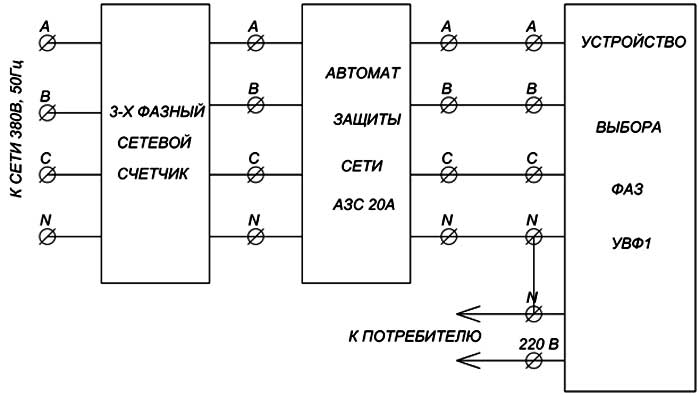 Схема подключения УВФ-1