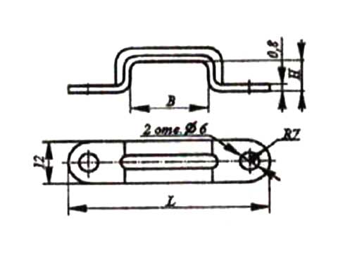 Габаритная схема скобы К740