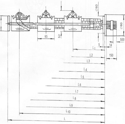 Рис.1. Габаритный чертеж преобразователя термоэлектрического ТХК-2988