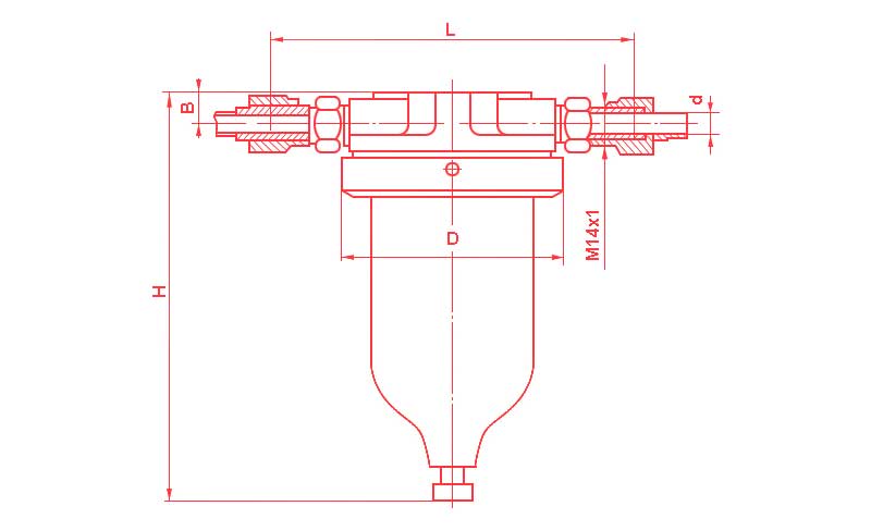 Габаритные размеры фильтра ФВ-6-02