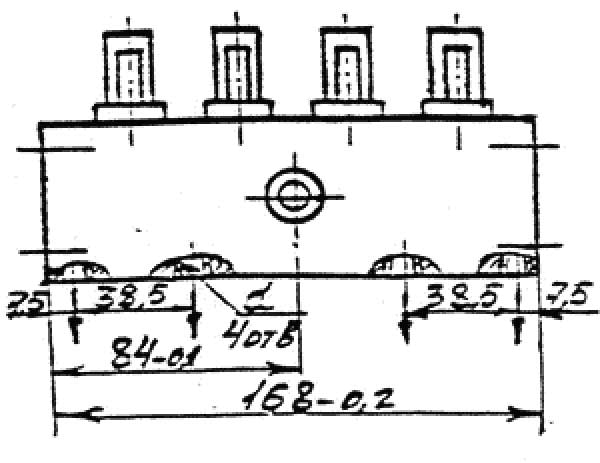 Габаритная схема питателя ДМ.0500-4 (2-0500-4)