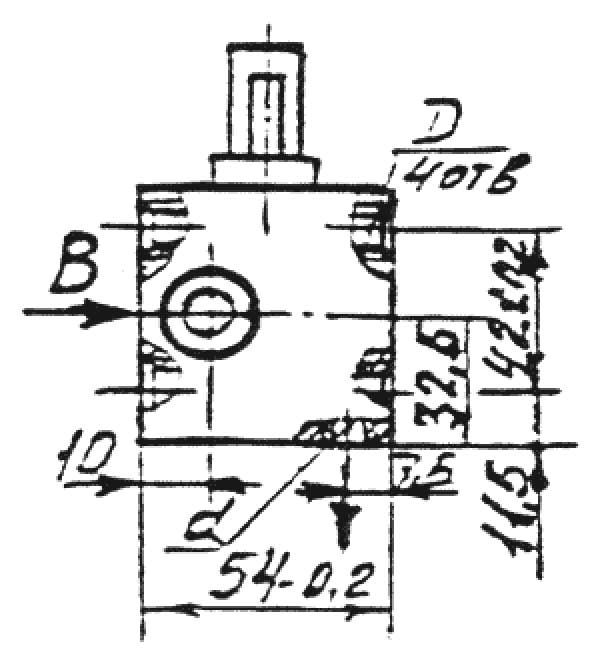 Габаритная схема питателя ДМ.0500-1 (2-0500-1)